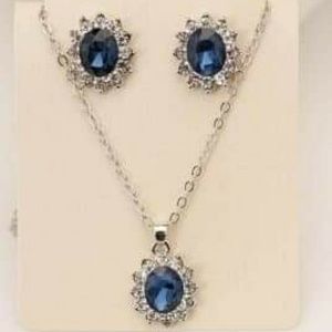 Blue Necklace and earring set